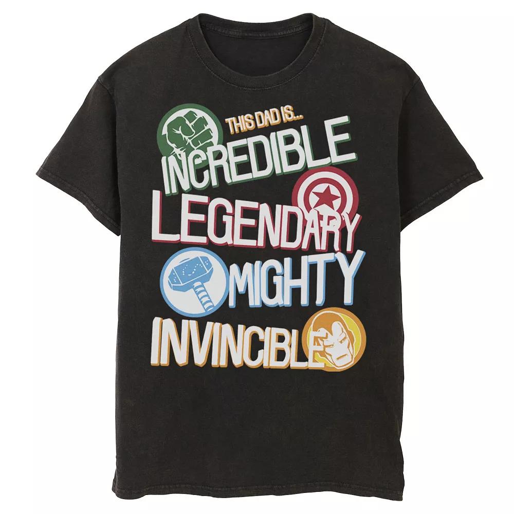 Men's Marvel Avengers Father's Day Dad Words Tee,  Product Image