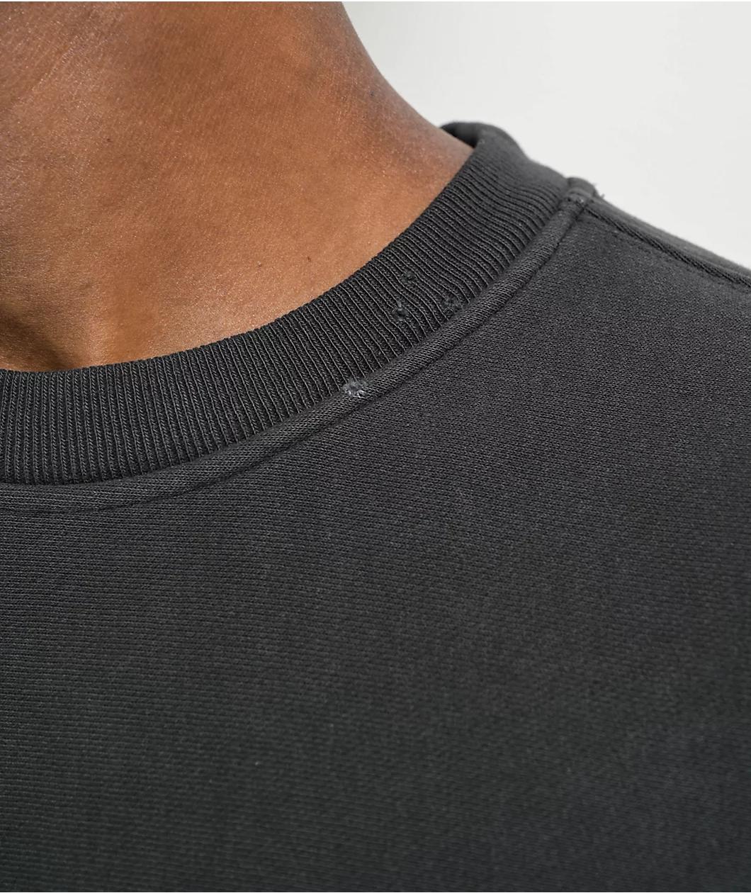 Champion Reverse Weave Black Wash Crewneck Sweatshirt Product Image
