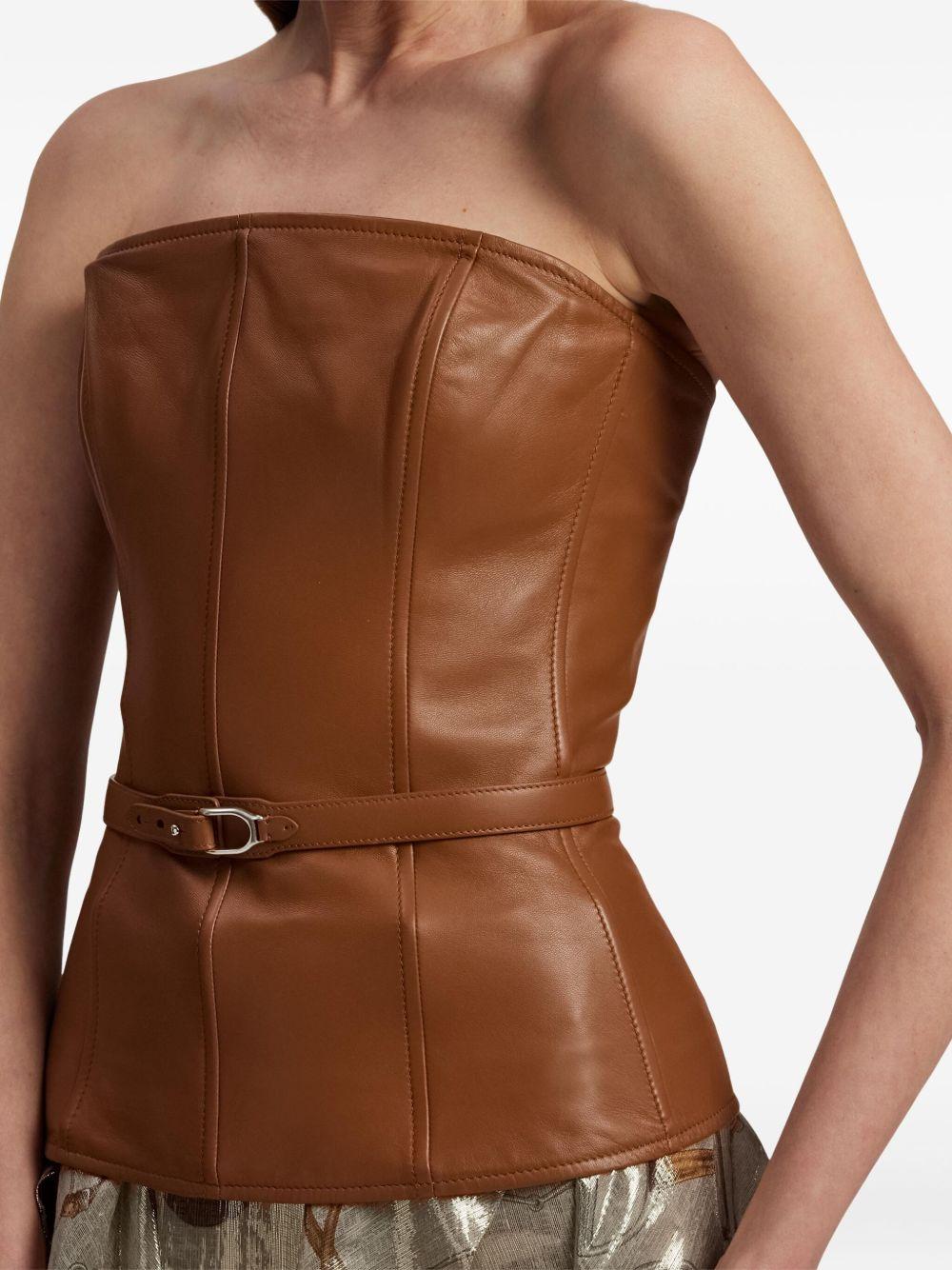 buckle-detail strapless top Product Image