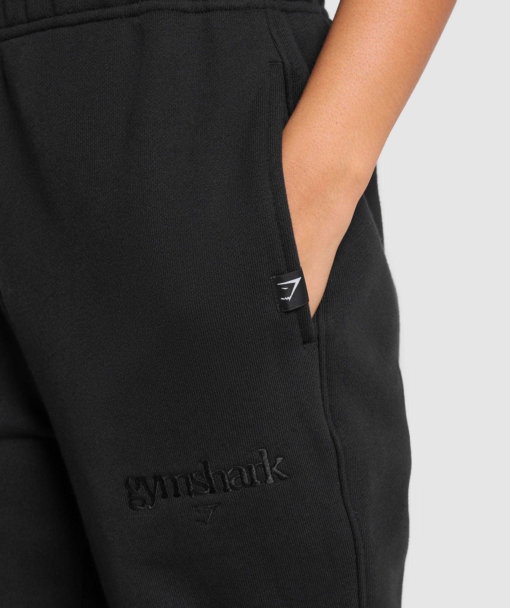 Gymshark Embroidered Logo Oversized Joggers - Black Female Product Image