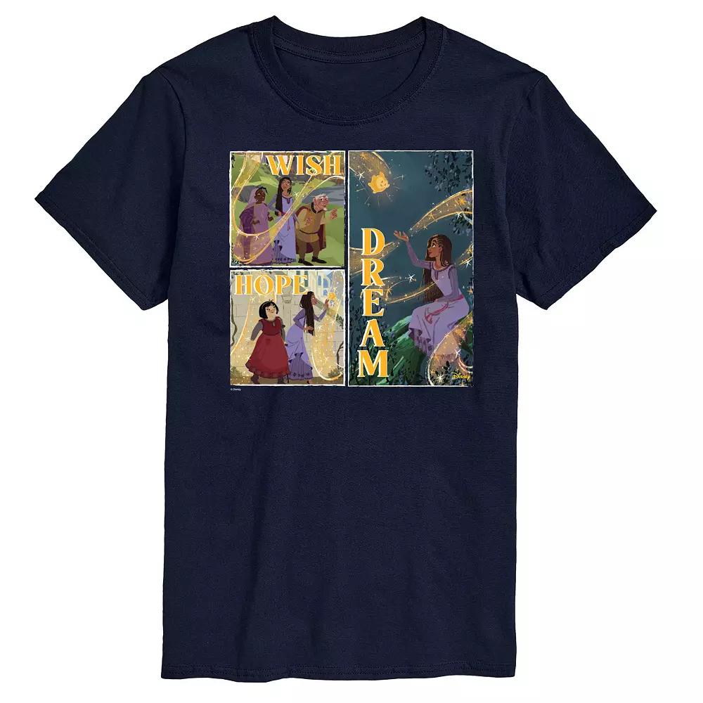 Disney's Wish Big & Tall Wish Hope Dream Grid Graphic Tee, Men's,  Product Image