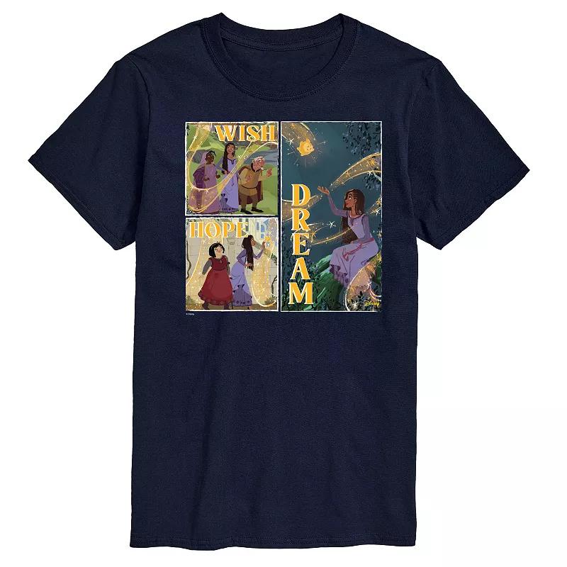 Disney's Wish Big & Tall Wish Hope Dream Grid Graphic Tee, Men's,  Product Image