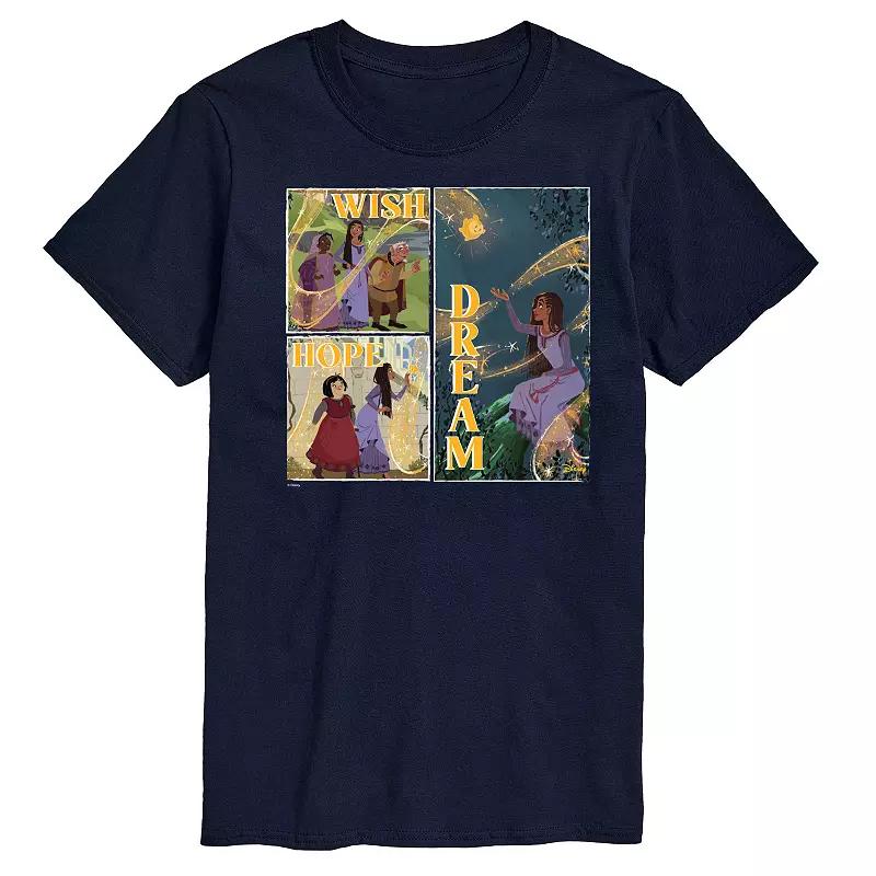 Disney's Wish Big & Tall Wish Hope Dream Grid Graphic Tee, Men's,  Product Image