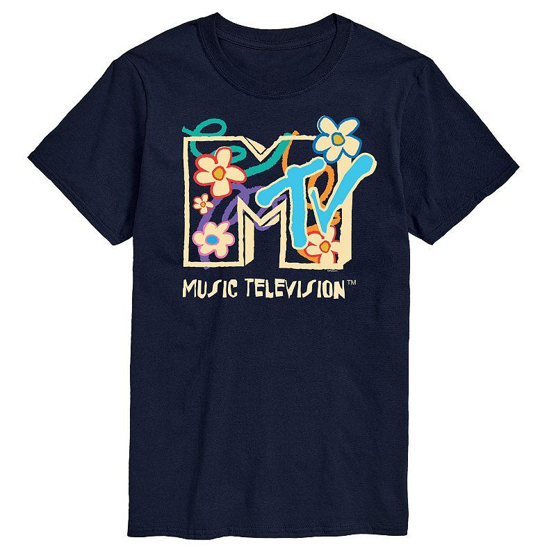 Men's MTV Floral Logo Graphic Tee,  Product Image