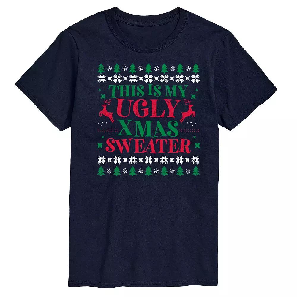 Big & Tall This Is My Ugly Xmas Sweater Graphic Tee, Men's,  Product Image