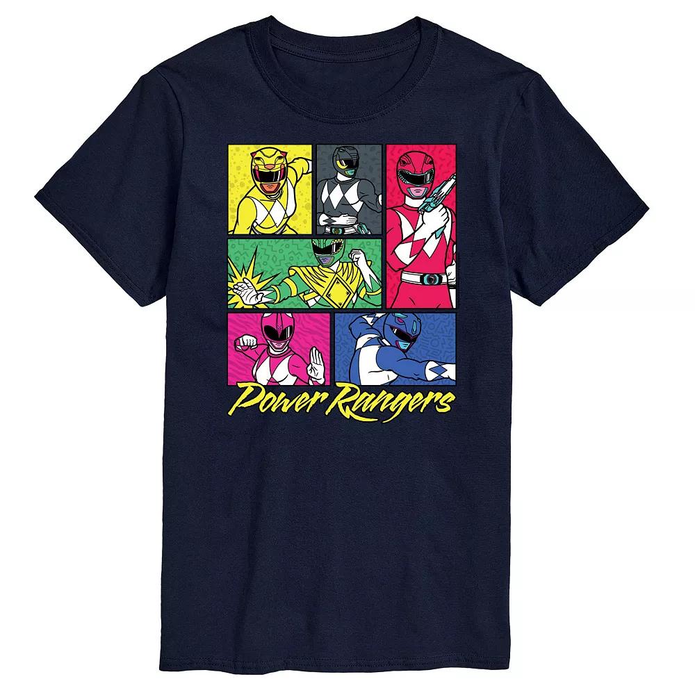 Big & Tall Power Rangers Grid Graphic Tee, Men's,  Product Image