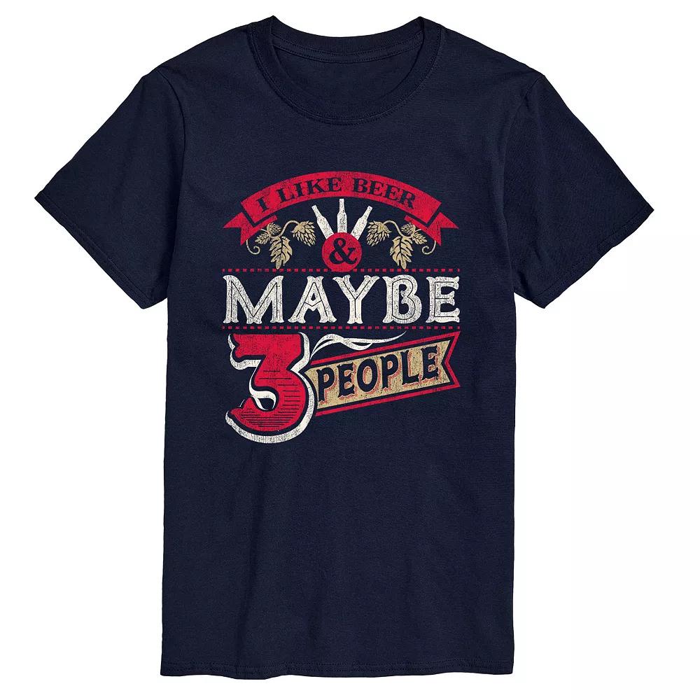 Men's Like Beer Maybe 3 People Tee,  Product Image