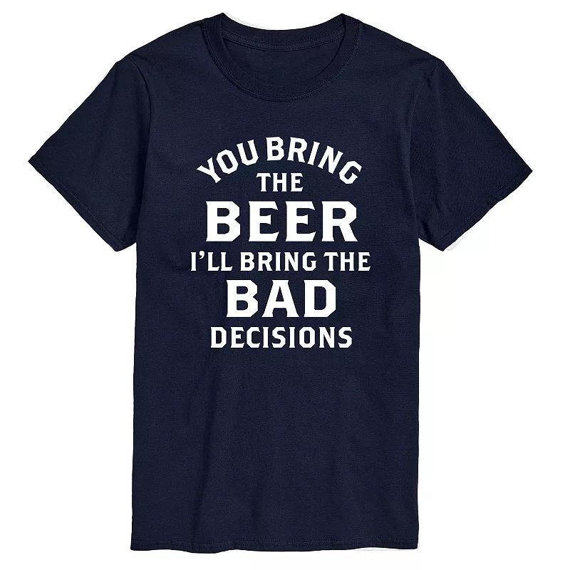 Big & Tall Beer Bad Decisions Graphic Tee, Men's,  Product Image