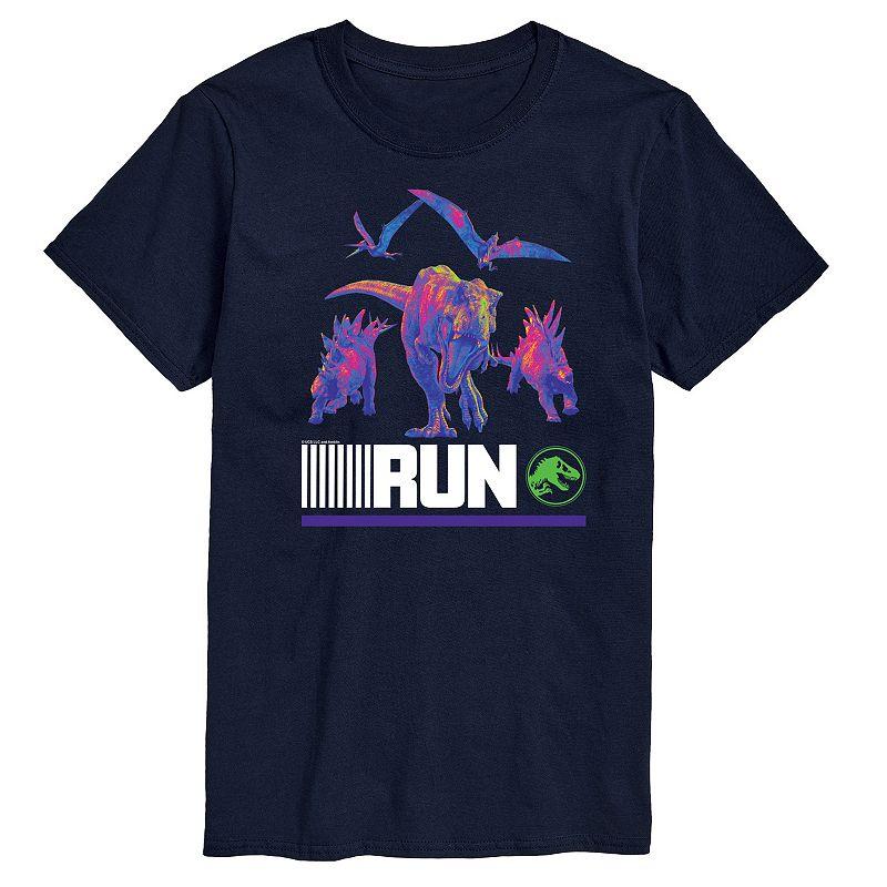 Men's Jurassic World Run Infared Dinos Graphic Tee,  Product Image