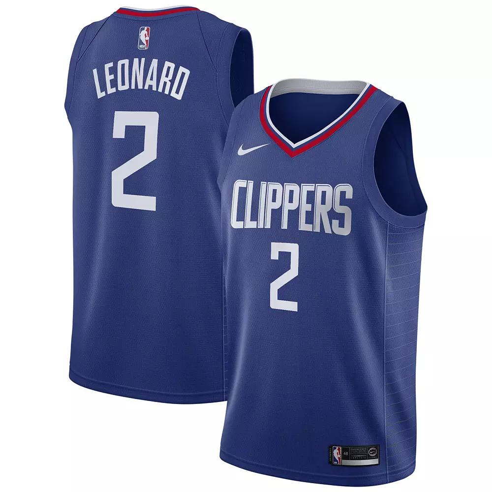 Men's Nike Kawhi Leonard Blue LA Clippers 2019/20 Swingman Jersey - Icon Edition, Size: XL Product Image