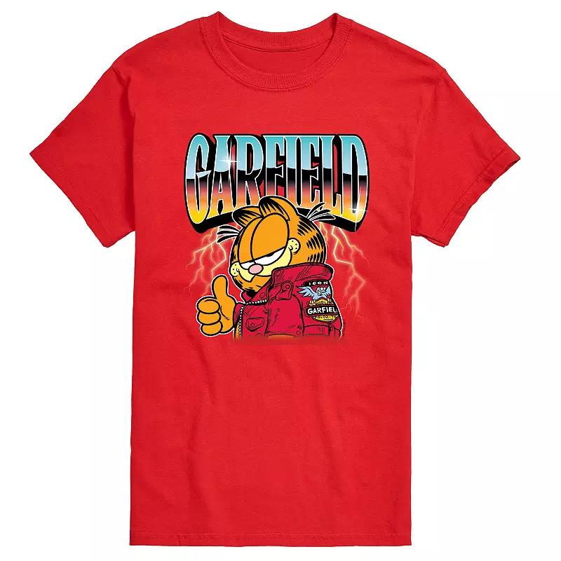 Big & Tall Garfield Motorcycle Chrome Graphic Tee, Men's,  Product Image