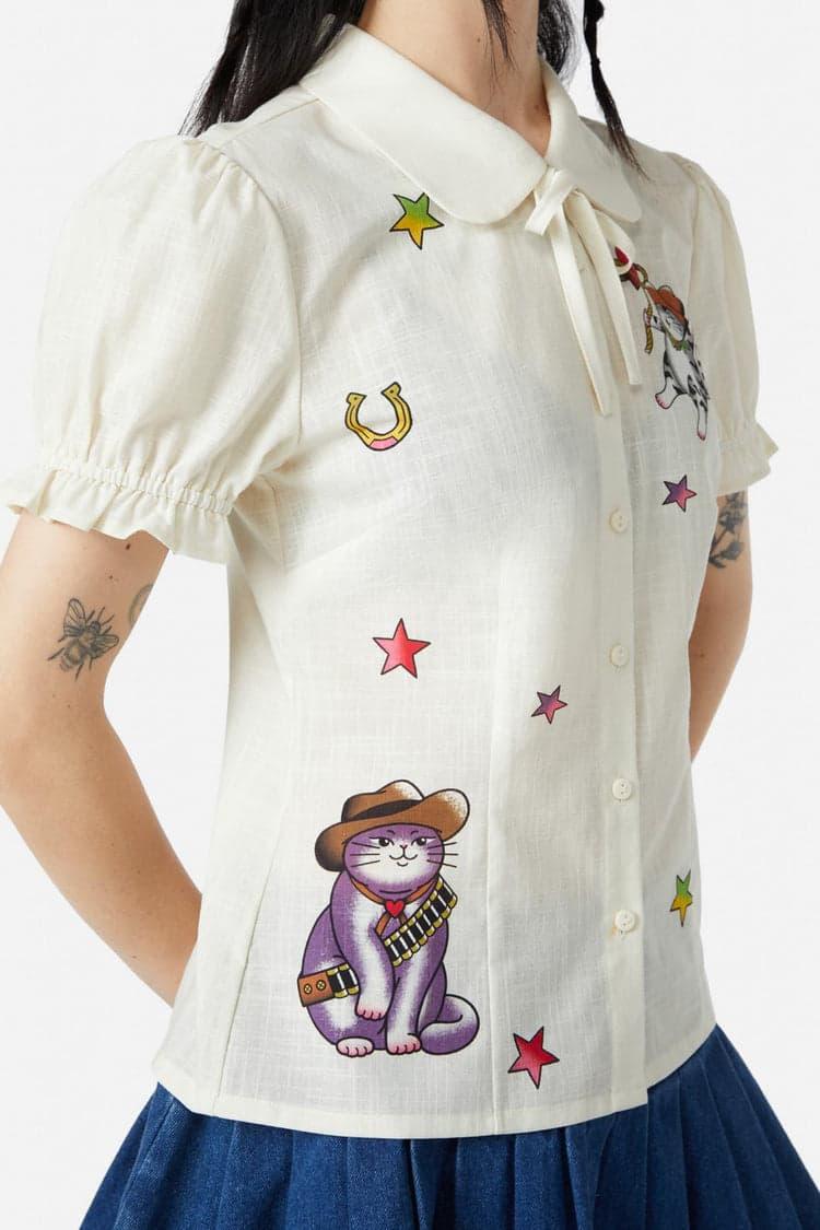 Meowdy Badge Blouse Product Image