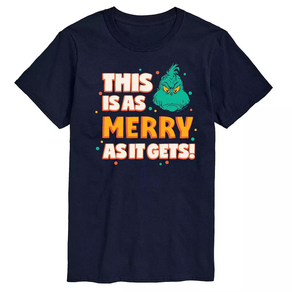 Men's Dr. Seuss The Grinch As Merry As It Gets Graphic Tee,  Product Image