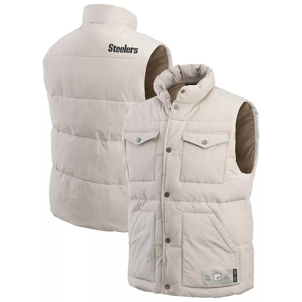 Men's Darius Rucker Collection by Fanatics Cream Baltimore Ravens Puffer Full-Snap Vest,  Product Image