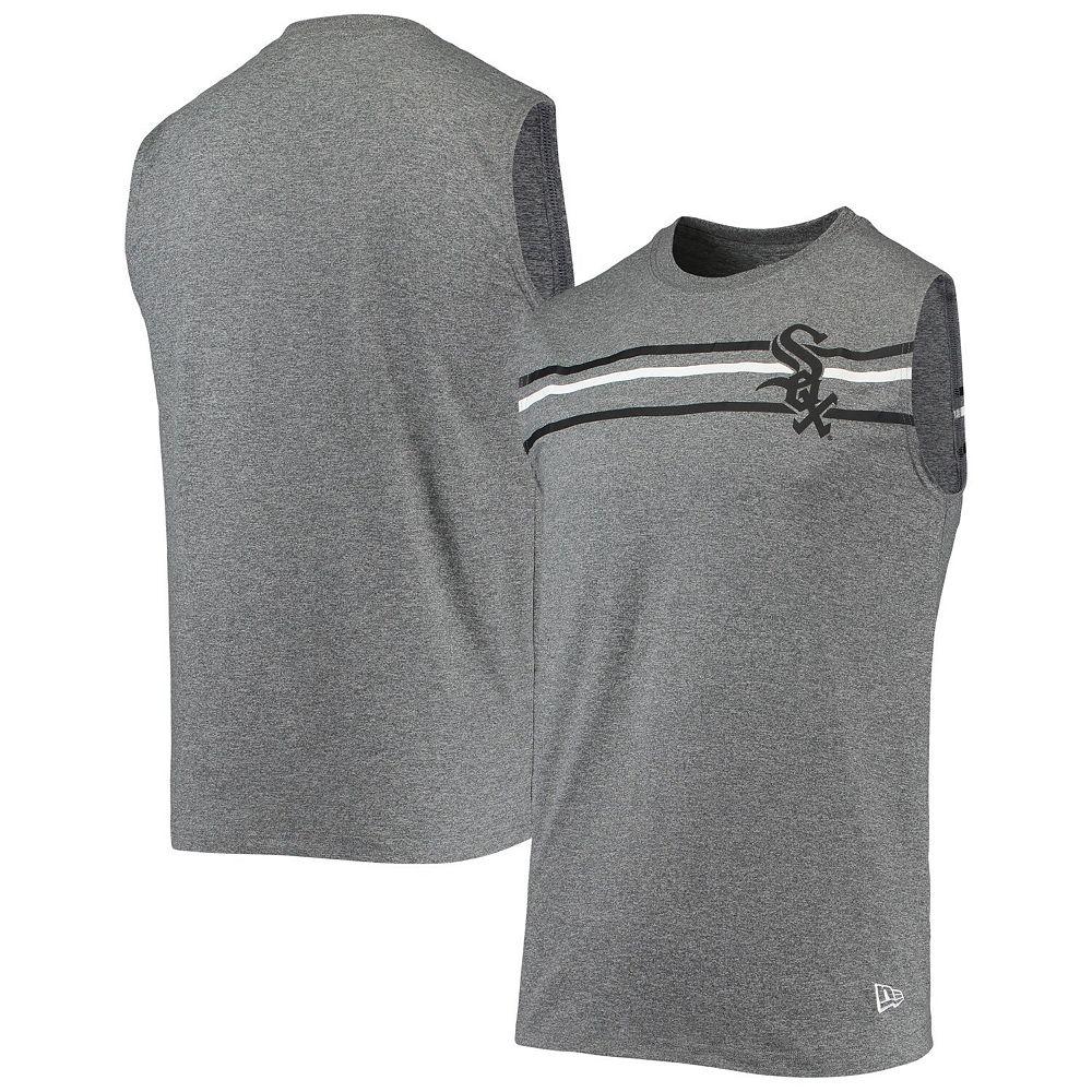 Men's New Era Heathered Gray Chicago White Sox Muscle Tank Top, Size: XL, Grey Product Image