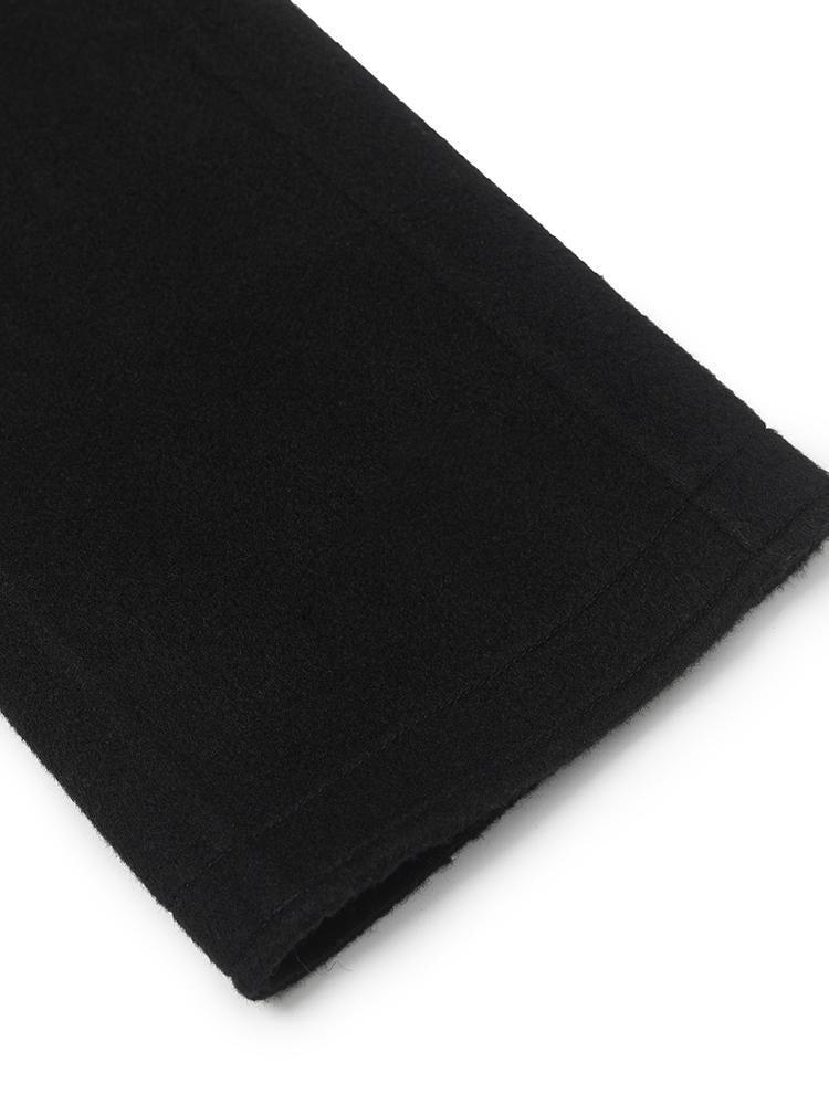 Tencel Wool Lapel Double-Faced Women Coat With Belt Product Image