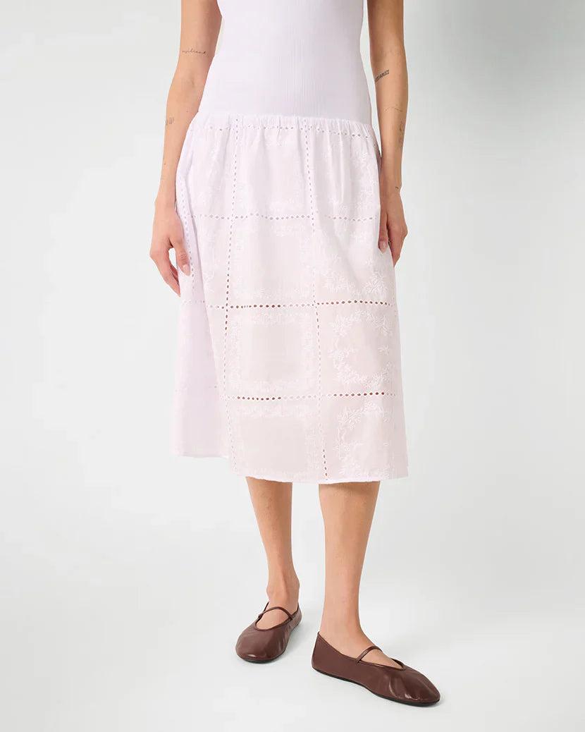 Ribbed Cotton Midi | White Product Image