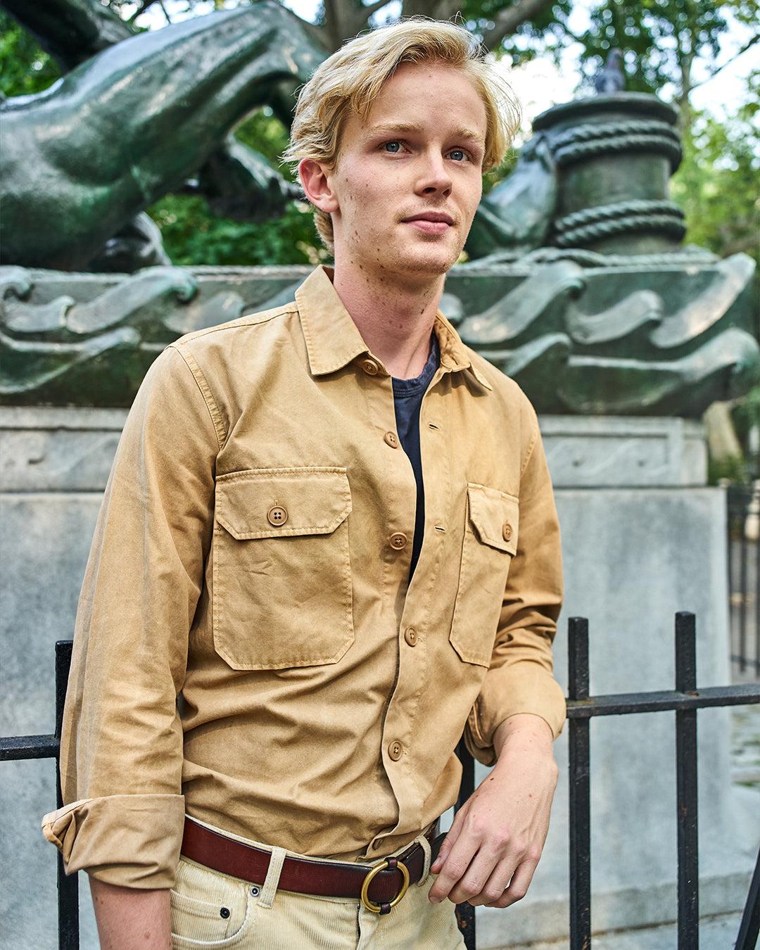 MacArthur Shirt in Khaki Twill Product Image
