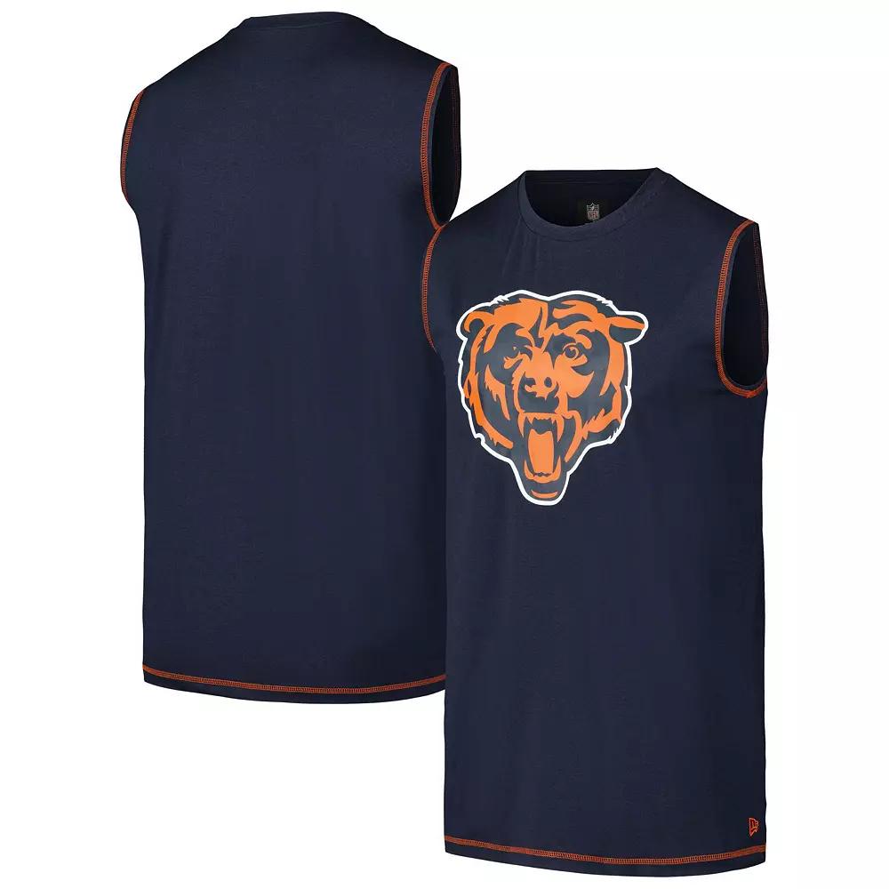 Men's New Era Navy Chicago Bears Tank Top,  Product Image