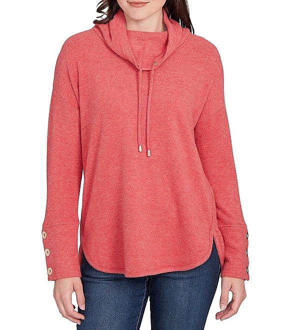 Ruby Rd. Knit Cowl Neck Long Sleeve Cozy Top Product Image