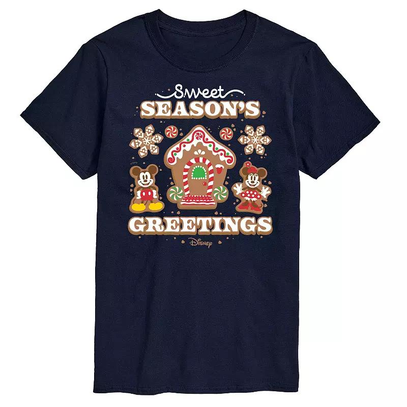 Disney's Mickey & Minnie Mouse Men's Sweet Seasons Greetings Graphic Tee,  Product Image