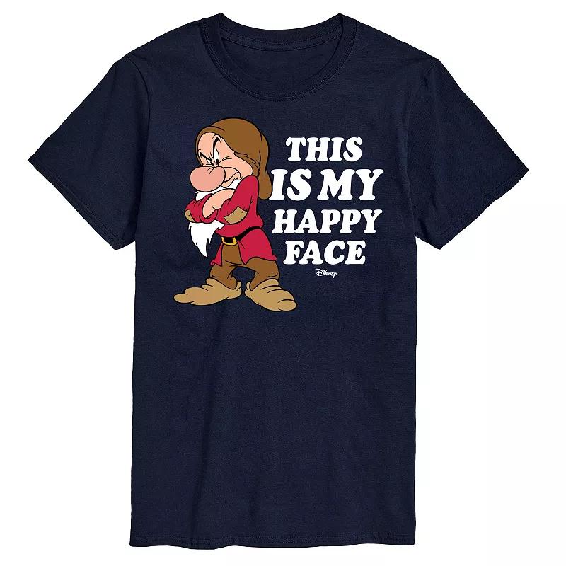 Disney Princess Big & Tall Grumpy Happy Face Graphic Tee, Men's,  Product Image