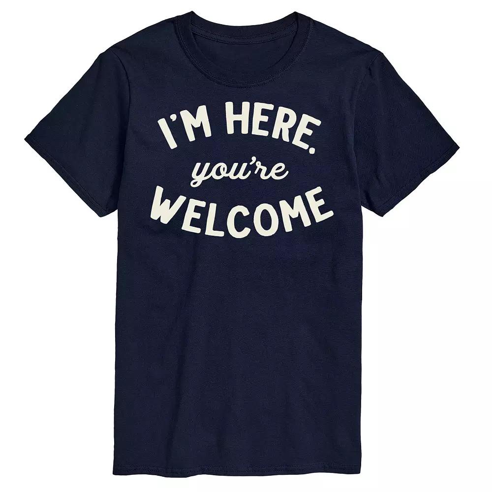 Big & Tall "Im Here You're Welcome" Graphic Tee, Men's,  Product Image