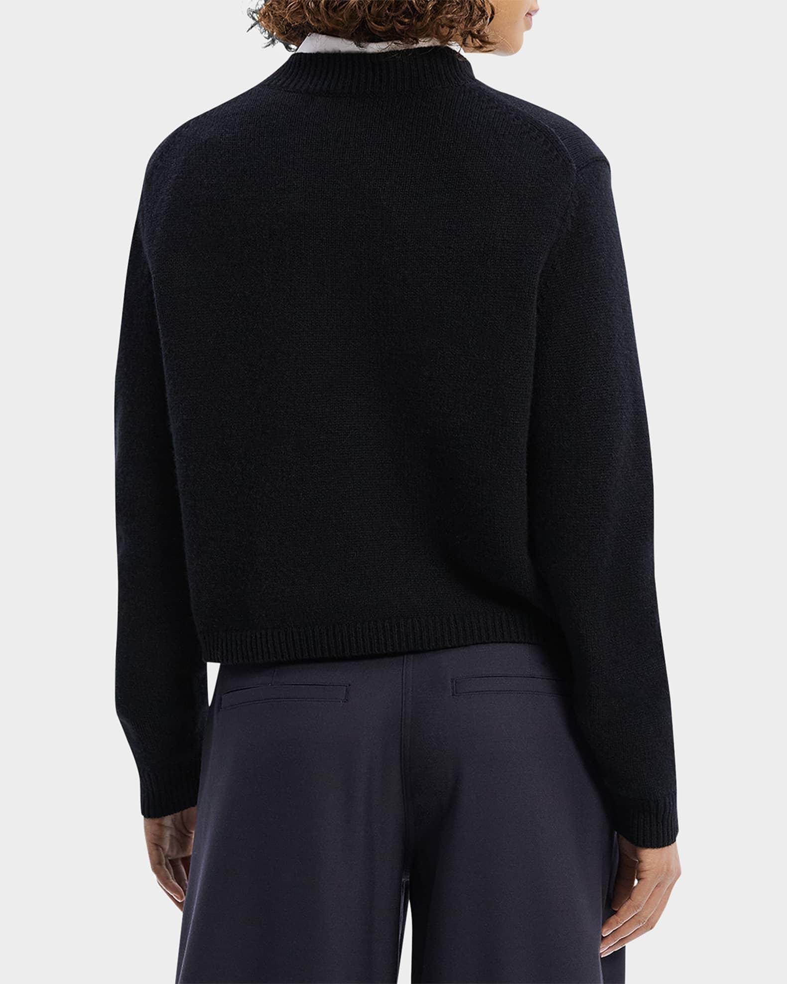 Cashmere Cropped V-Neck Pullover Sweater Product Image