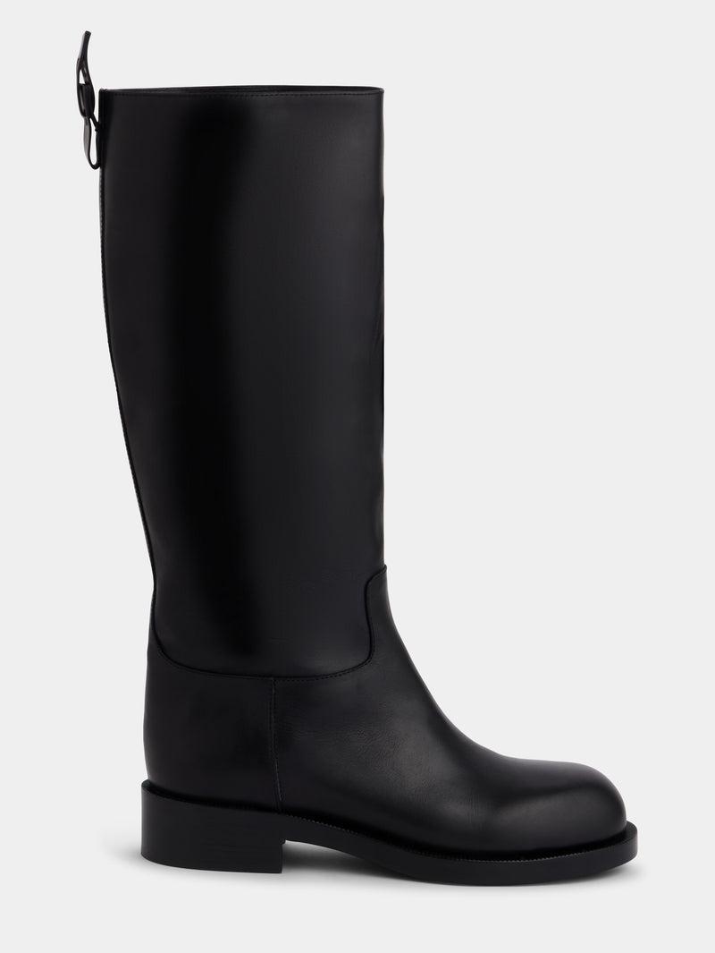 BLACK BOOTS IN SMOOTH LEATHER Product Image