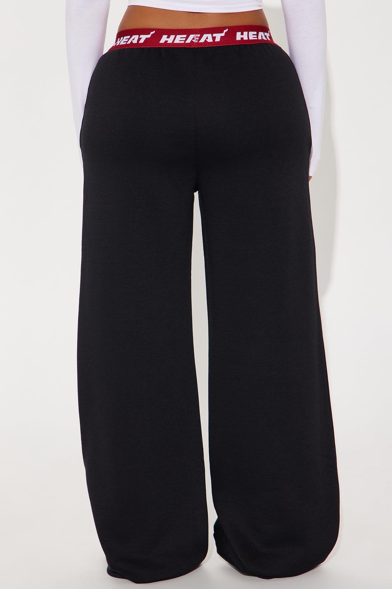 Miami Heat Free Throw Wide Leg Pant - Black Female Product Image