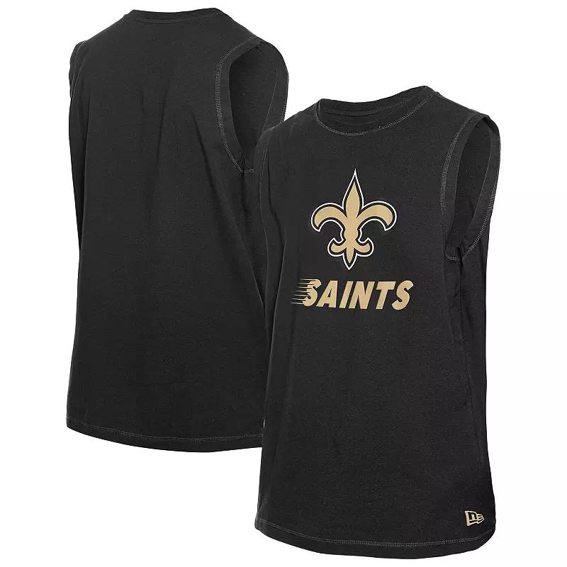 Men's New Era Black New Orleans Saints Leisure Collection Tank Top,  Product Image