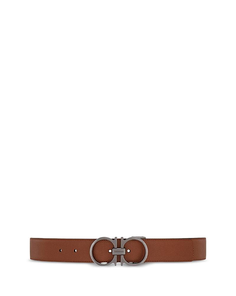 Ferragamo Mens Double Gancini Reversible Leather Belt Product Image