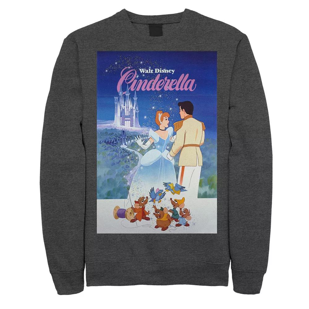 Men's Disney Cinderella Classic Vintage Movie Poster Sweatshirt, Size: XXL, Grey Heather Product Image
