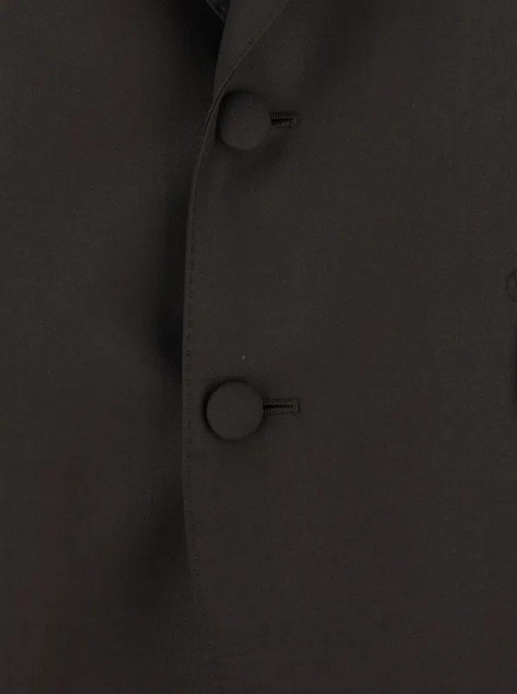 DOLCE & GABBANA Brown Single-breasted Jacket With Peak Revers In Wool Man In Green Product Image