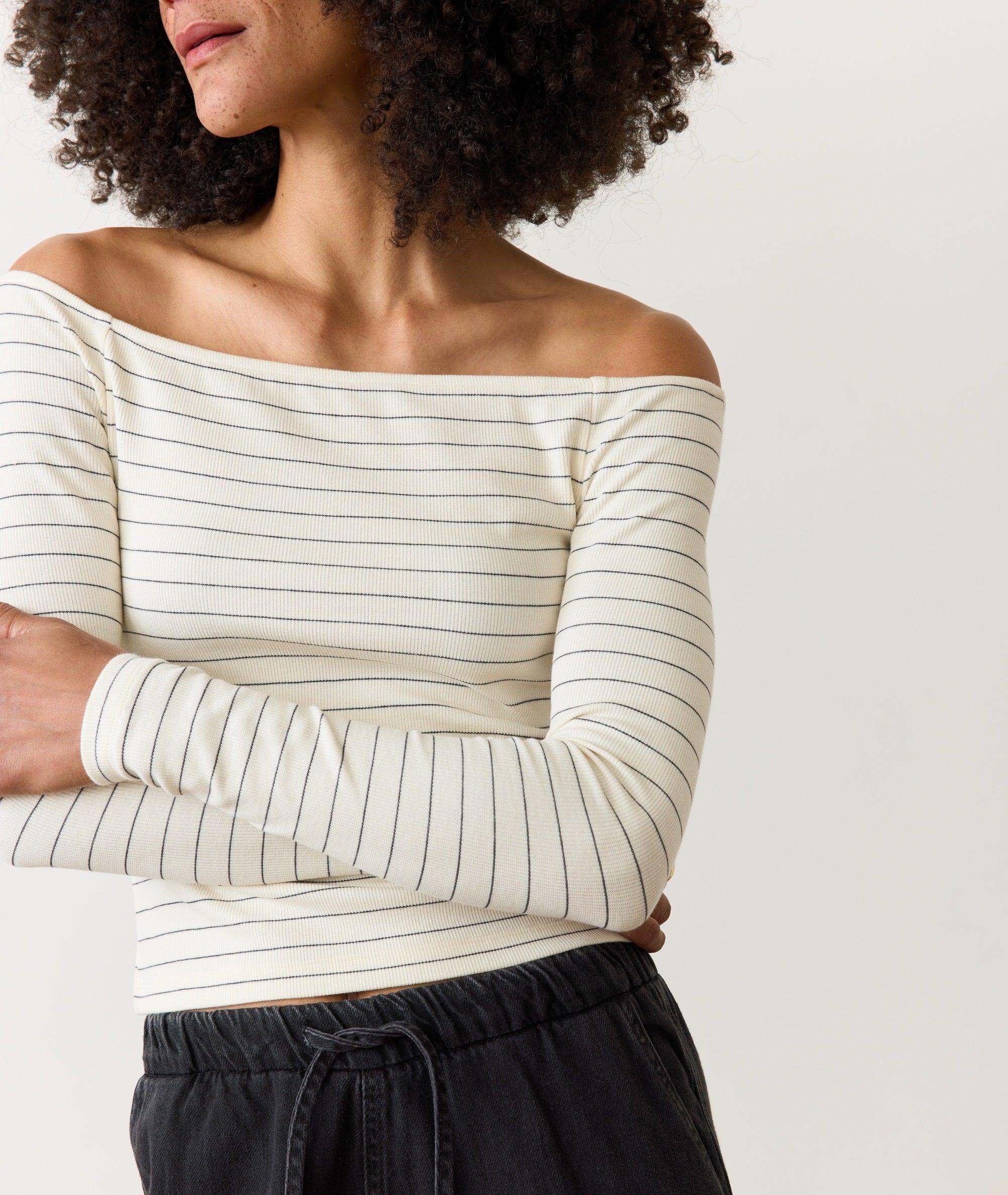 Lexi Rib Sun-In Off the Shoulder Top Product Image