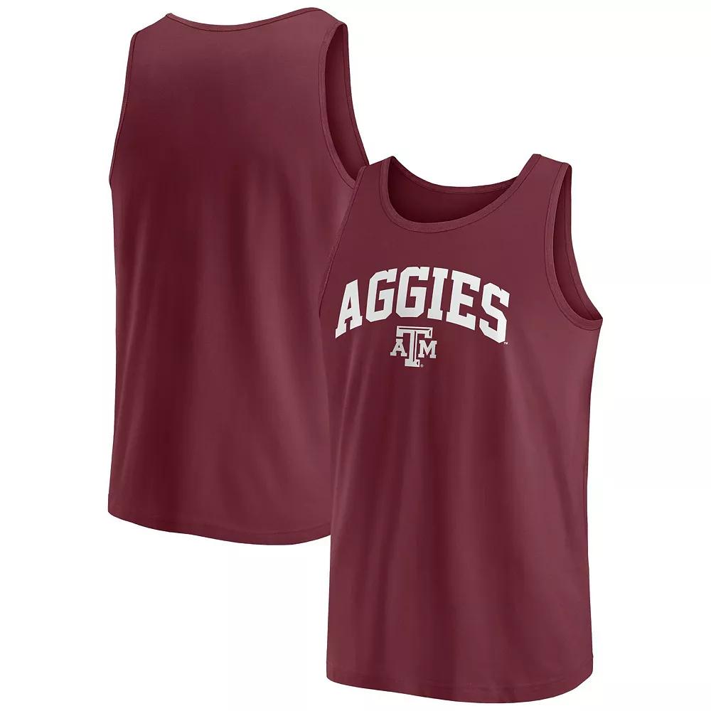 Men's Fanatics Branded  Maroon Texas A&M Aggies Block Arch Tank Top, Size: 2XL, Red Product Image