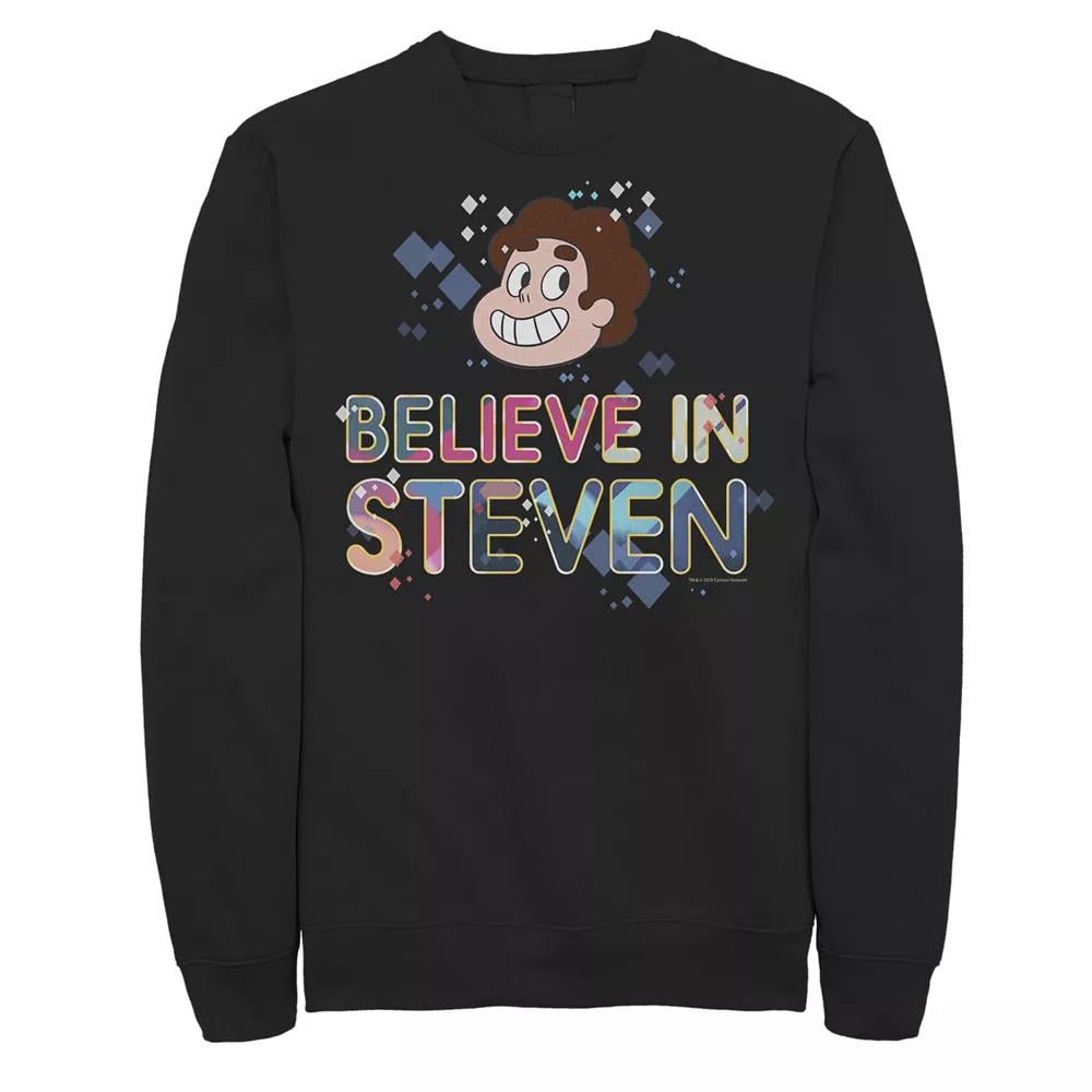 Mens Cartoon Network Steven Universe Believe In Gems Sweatshirt, Men's, Size: 3XL, Black Product Image