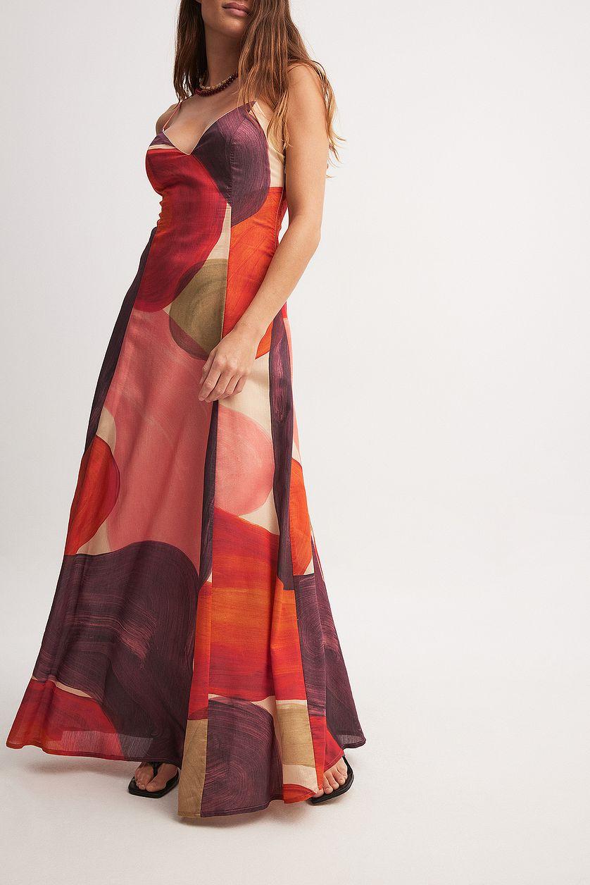 Printed Maxi Slip Dress Product Image
