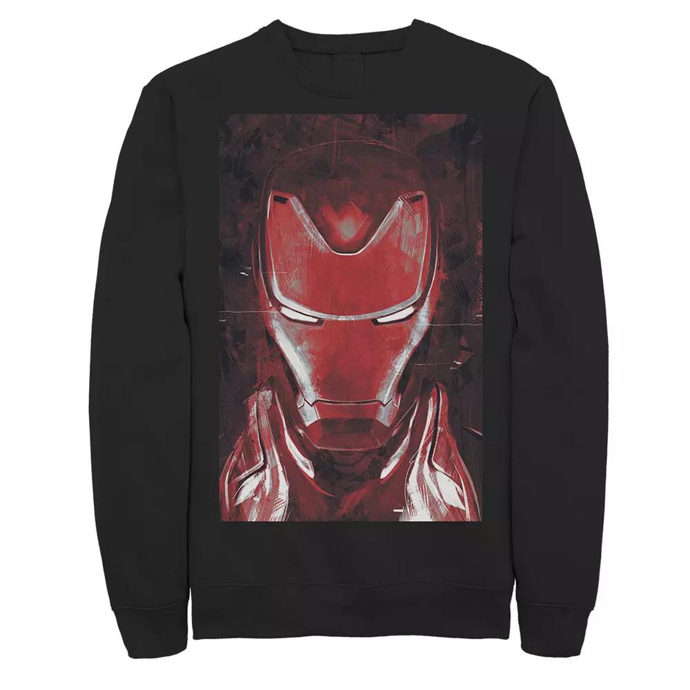 Men's Marvel Avengers Endgame Red Iron Man Portrait Graphic Fleece Pullover,  Product Image
