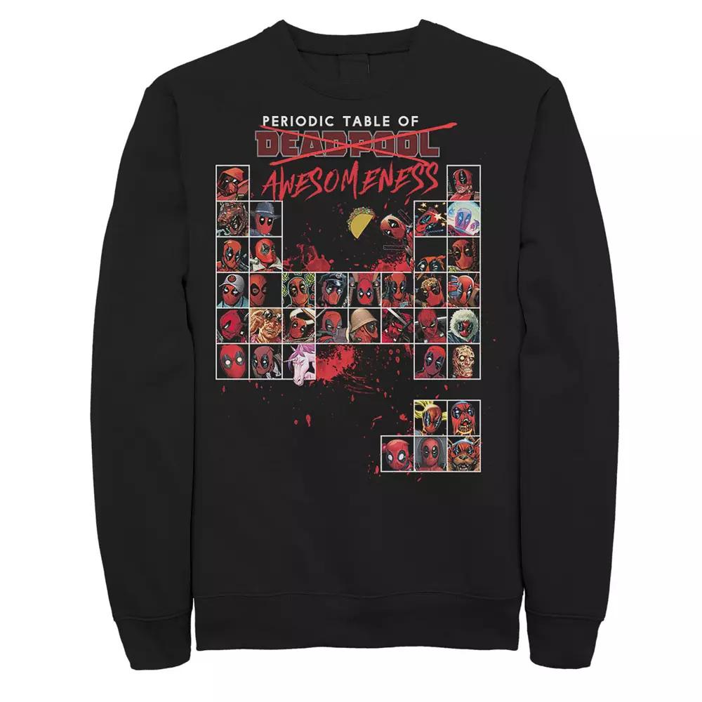 Men's Marvel Deadpool Periodic Table Of Awesomeness Sweatshirt,  Product Image