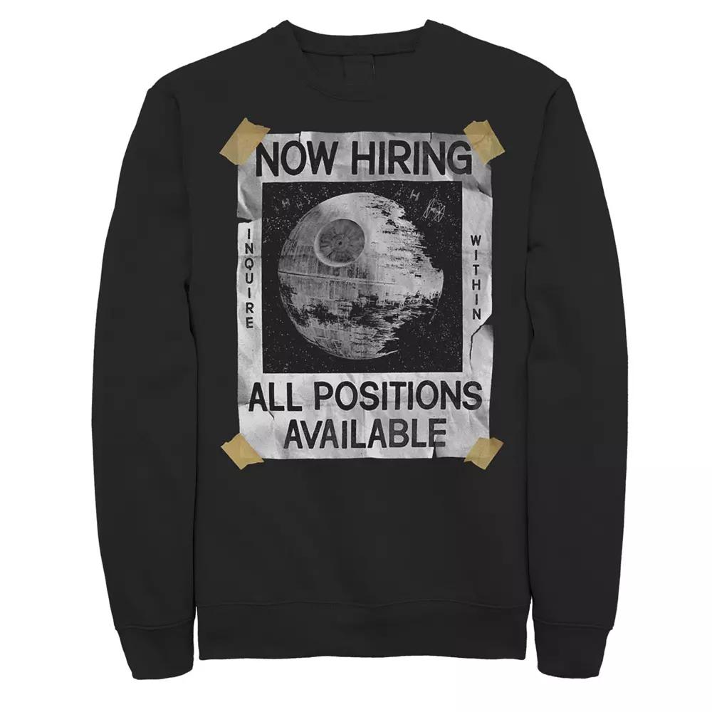 Men's Star Wars Now Hiring On The Death Star Sweatshirt,  Product Image