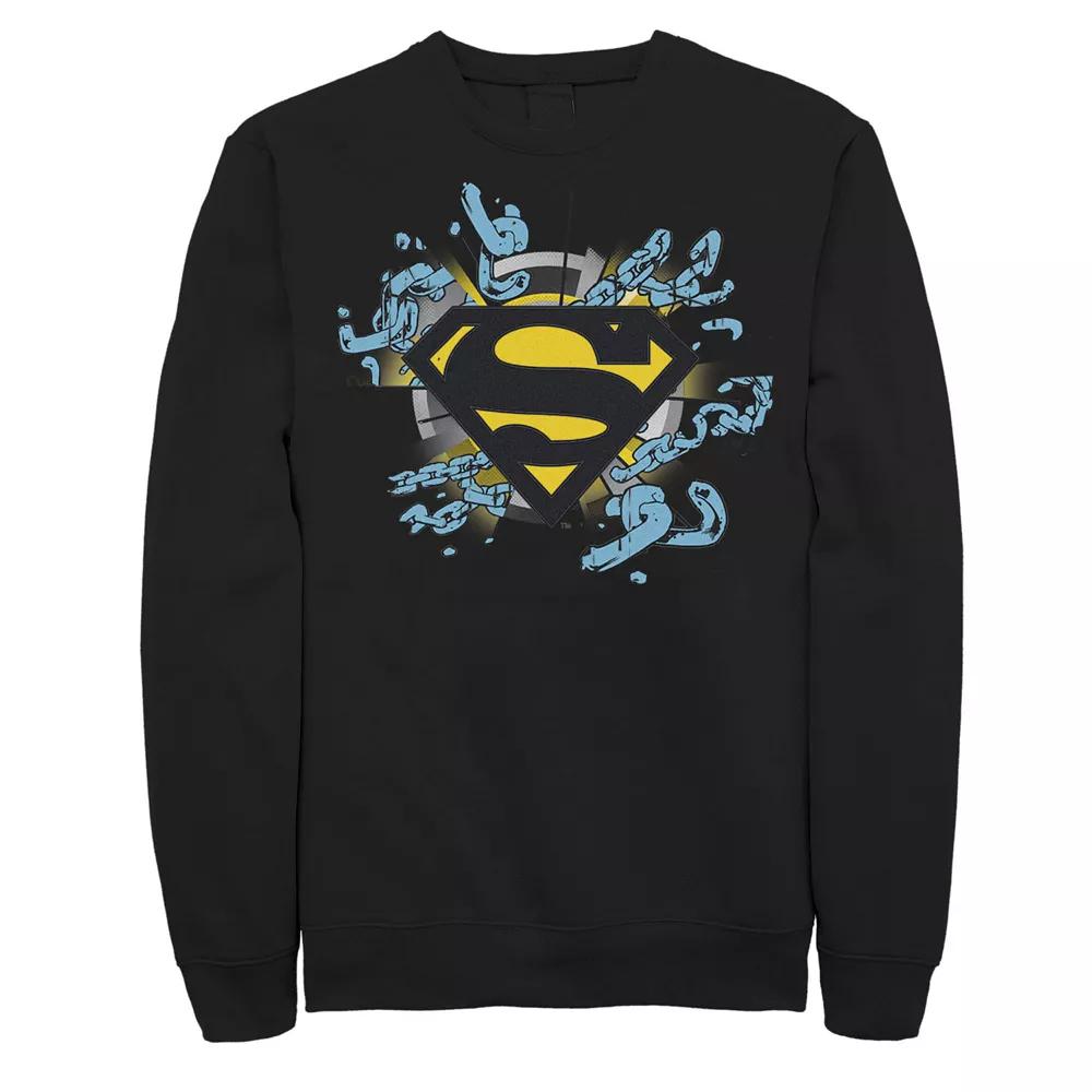 Men's DC Comics Superman Chain Link Logo Sweatshirt,  Product Image