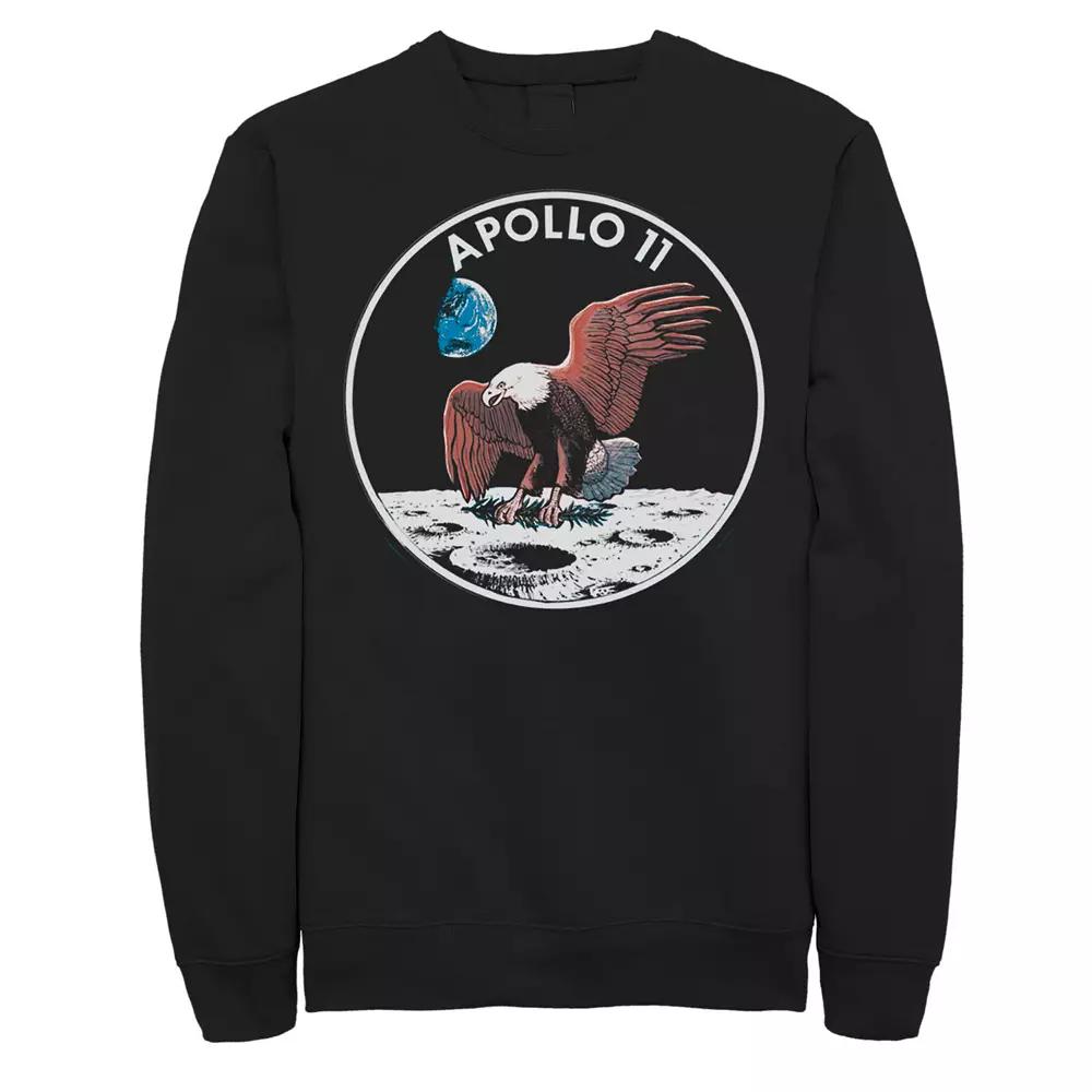 Men's NASA Apollo 11 Vintage Eagle Emblem Sweatshirt, Size: Large, Black Product Image