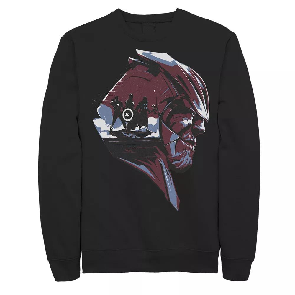 Men's Marvel Avengers: Endgame Thanos Head Silhouette Sweatshirt,  Product Image
