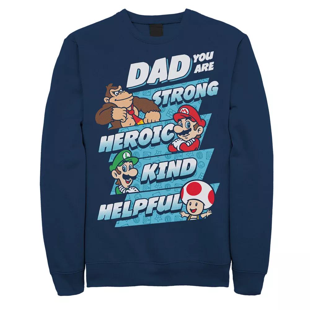 Men's Nintendo Super Mario Dad You Are Sweatshirt, Size: Medium, Blue Product Image