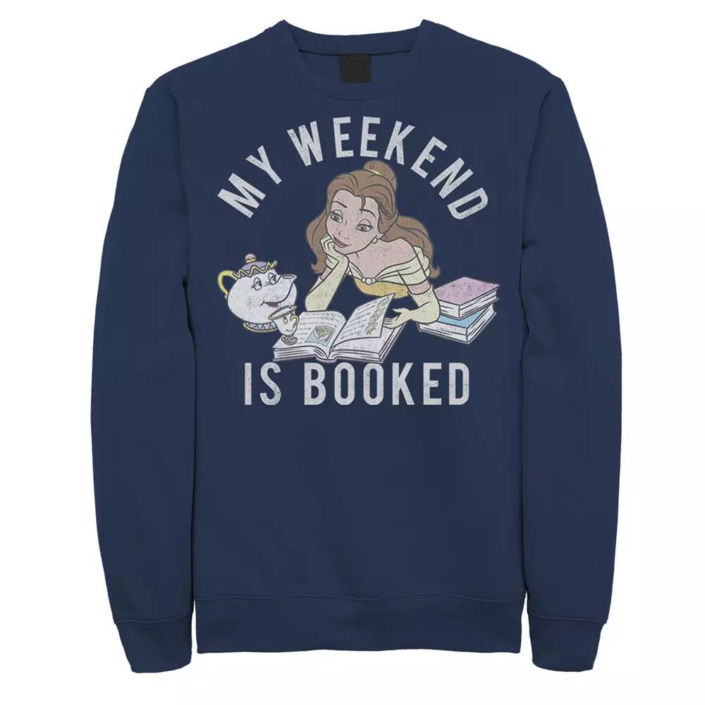 Disney's Beauty And The Beast Belle Men's My Weekend Is Booked Sweatshirt,  Product Image
