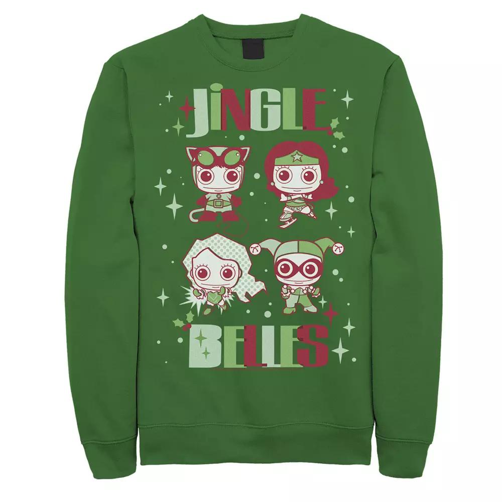 Men's DC Comics Justice League Jingle Belles Christmas Sweatshirt, Size: XL, Kelly Product Image
