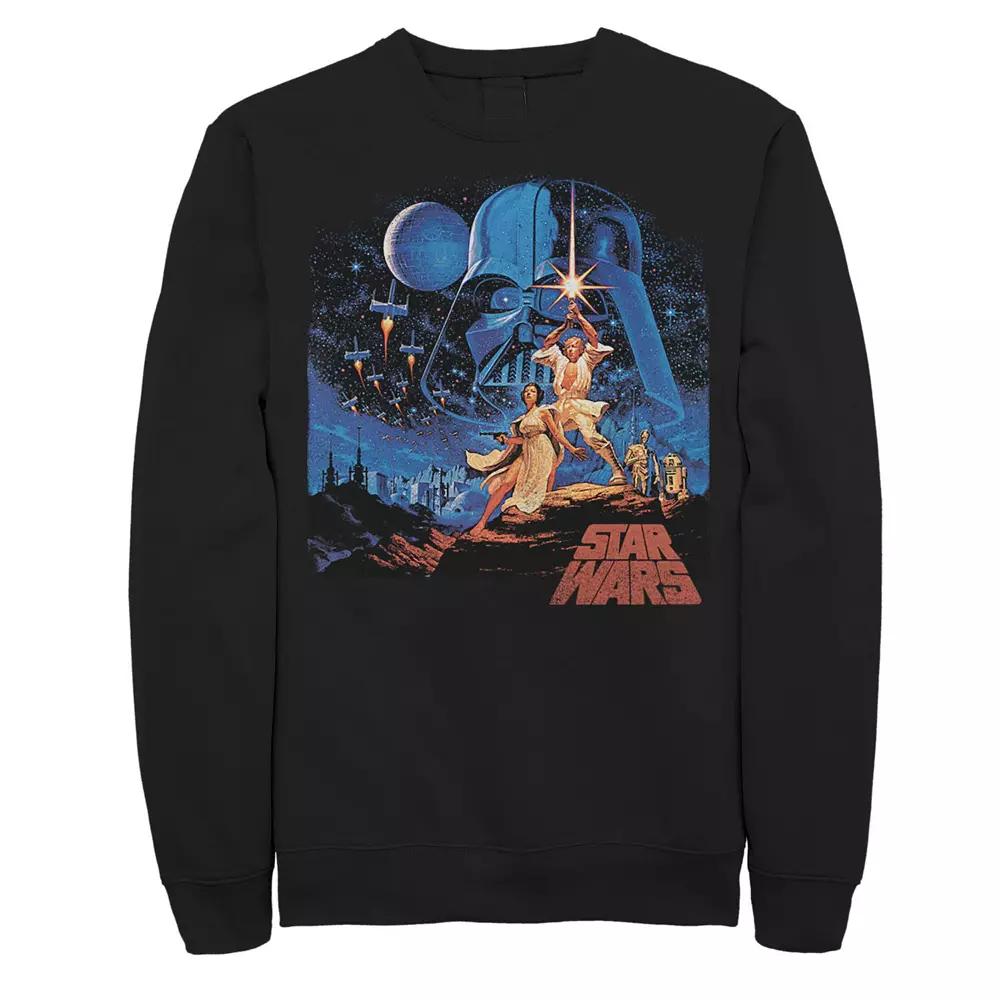 Disney's Star Wars Men's Luke And Leia Action Poster Fleece,  Product Image
