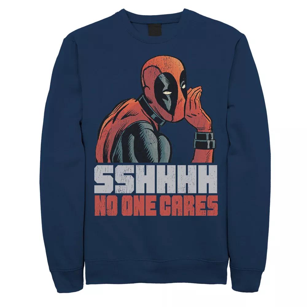 Men's Marvel Deadpool SSHHHH No One Cares Whisper Sweatshirt,  Product Image