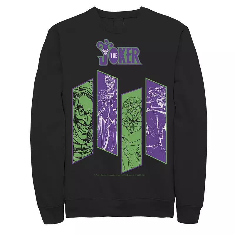 Men's DC Comics The Joker Portrait Panels Graphic Fleece Pullover,  Product Image